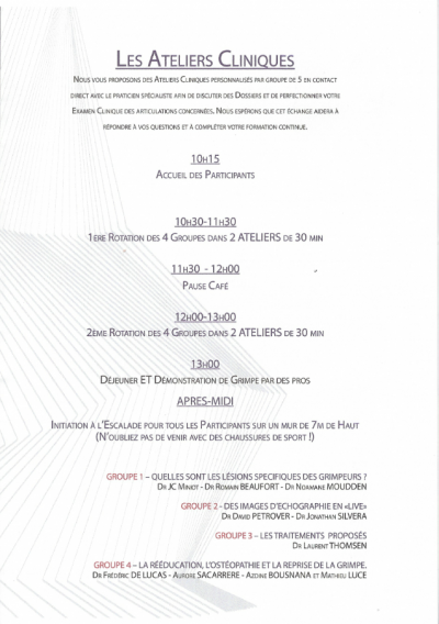 Programme Atelier Clinique 26 Septembre 2015